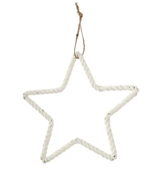 Cepewa Stern zum Hängen 16 cm Weiß