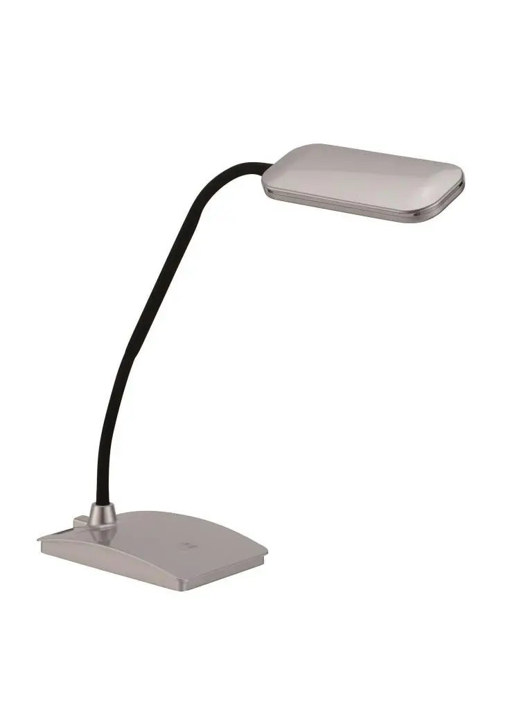 F&H Tischleuchte 1-flg. LED B10,8 H58 T39 Kunststoff glaenzend silberfar