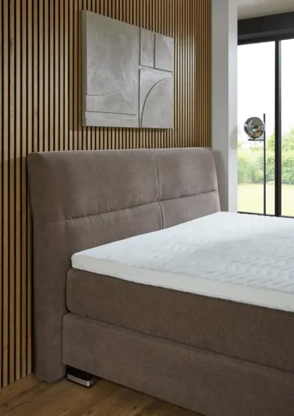 Oschmann Boxspringbett OC-BX23156 in 180x200 cm, Bezug Billie nougat, Unterbau Taschenfederkern, Matratzen MS428 H3/H4
