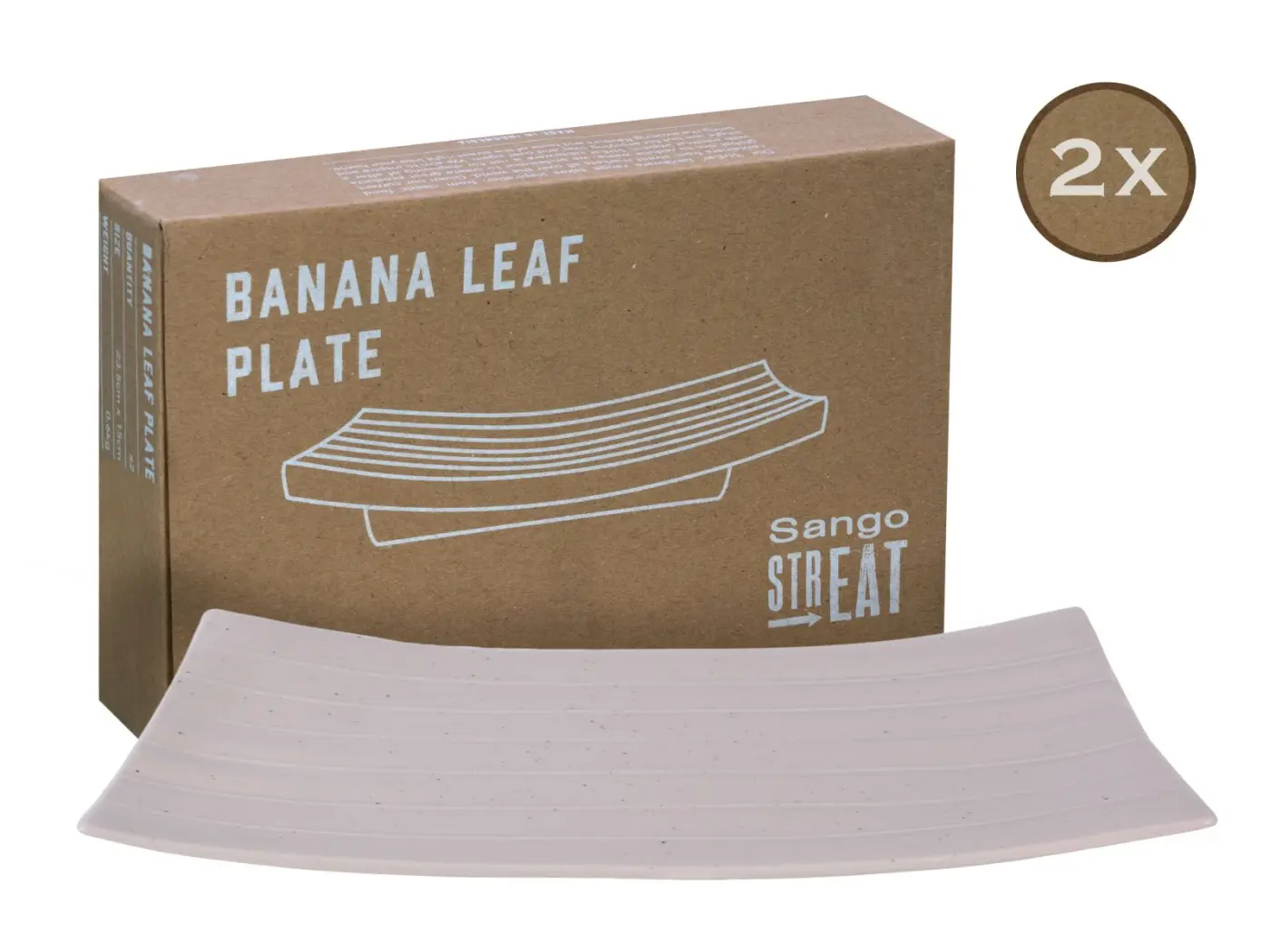 Creatable Streat Banana Leaf 24 x 15 cm Weiß