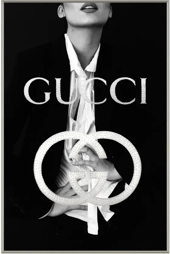 LC Wholesaler Wandbild "Frame Lady in Smoking" 80x120 cm