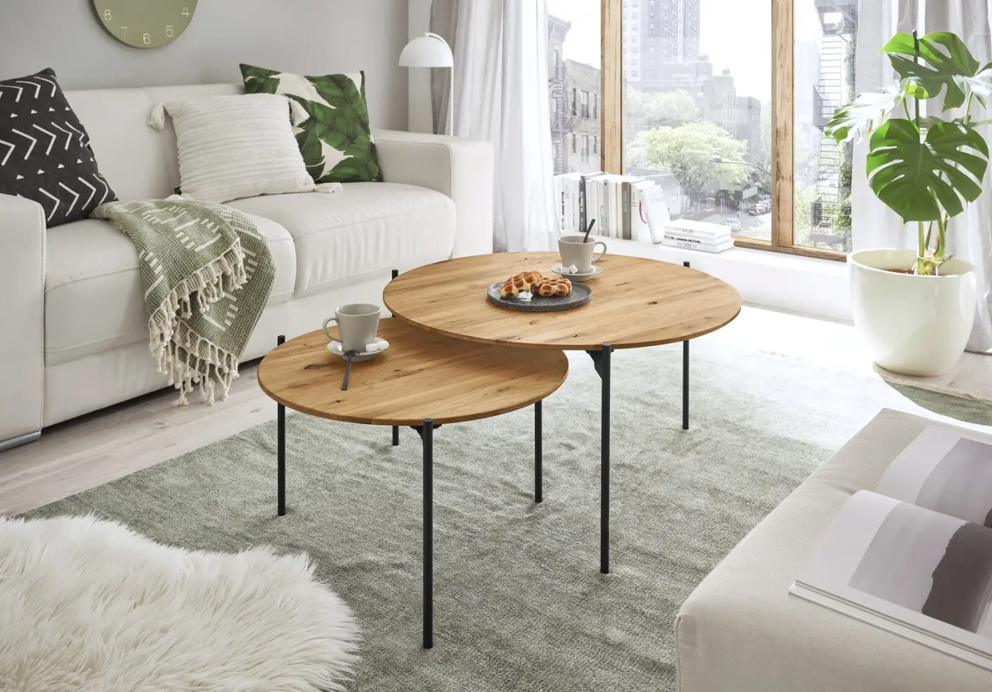 MCA Couchtisch rund Assuan ca. 74x38x74 cm