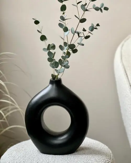 Boltze Vase Ronella schwarz 23 cm