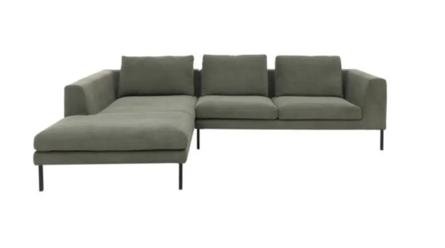 Roomio No. 4101 Polstergarnitur Feincord oliv Stellfläche ca. 201 x301cm