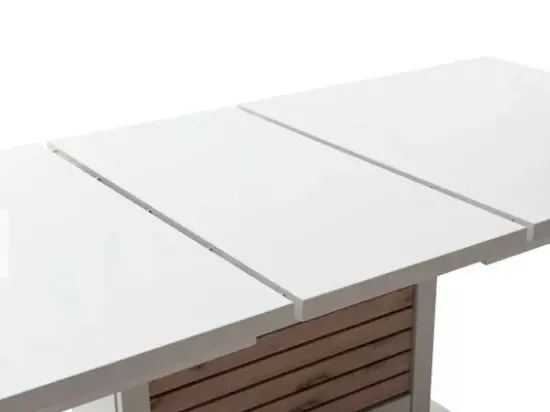MCA Tisch mit Säule Modern white ca.180x77x100 cm