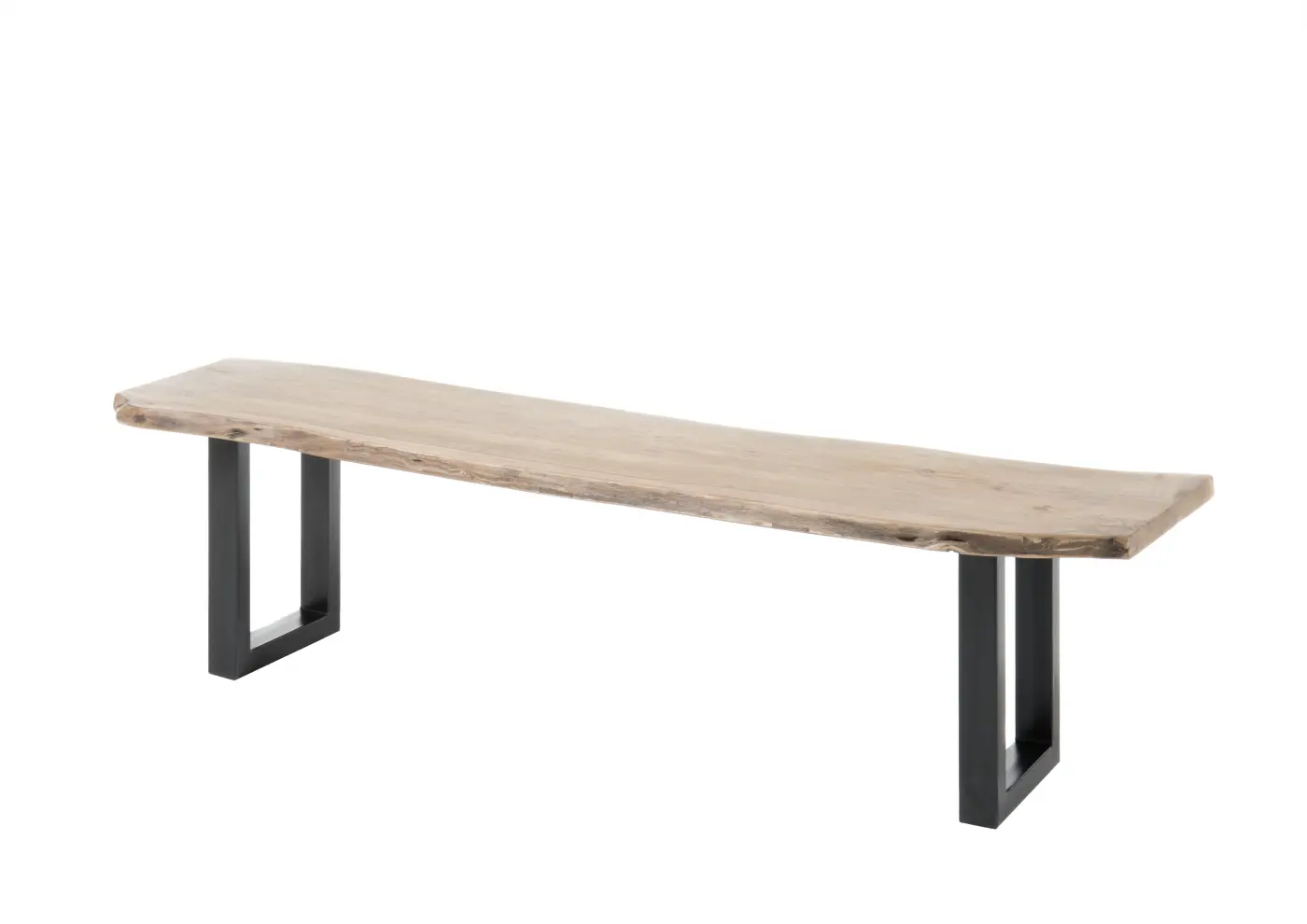 Stolkom Bank India Akazie Massiv mit Baumkante ca. 160x47x42 cm