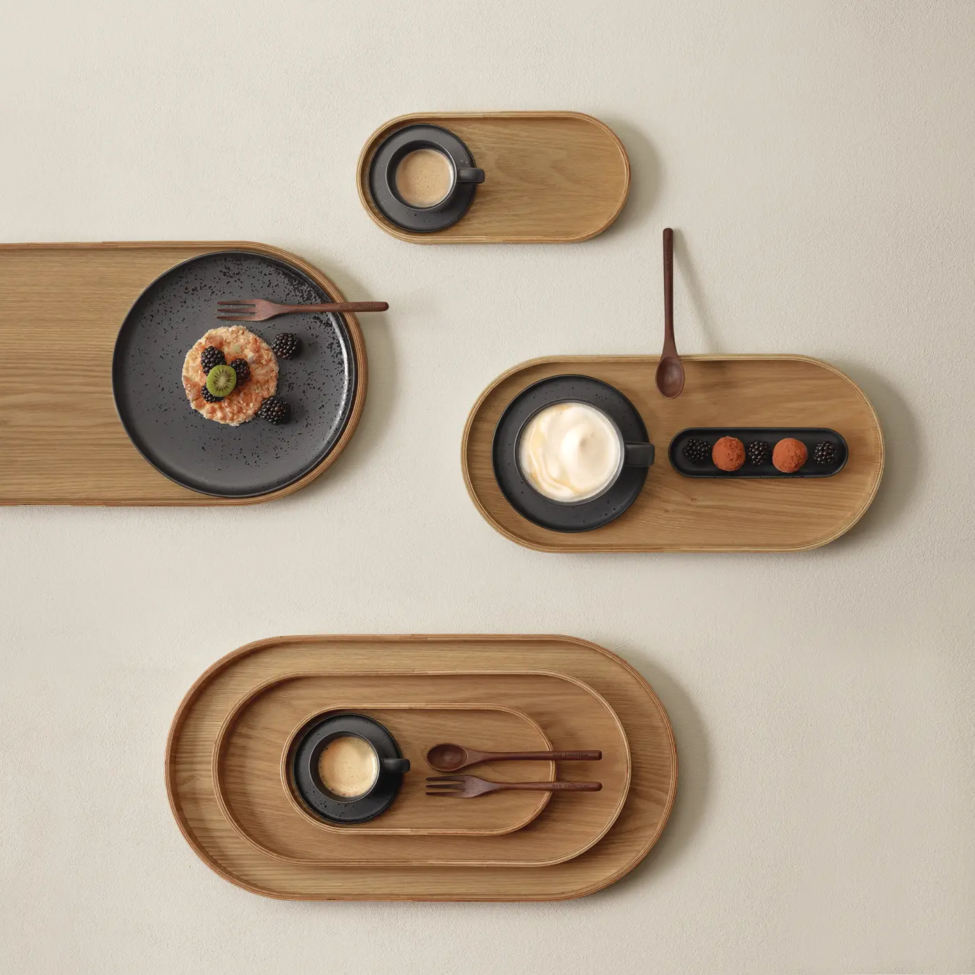 ASA Holztablett Wood Oval 23x11 cm