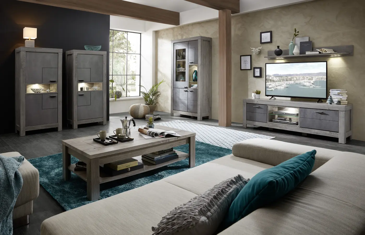 Wohn-Concept Vitrine Granada ca. 101x200x43cm Wohn-Concept Vitrine Granada ca. 101x200x43cm
