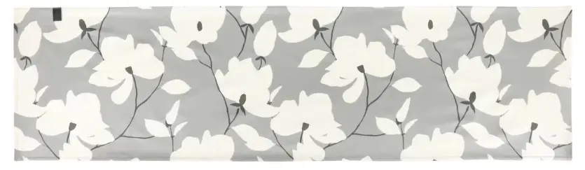 Stöckel & Grimmler Tischläufer SW-Fleur Grau ca. 40x150 cm