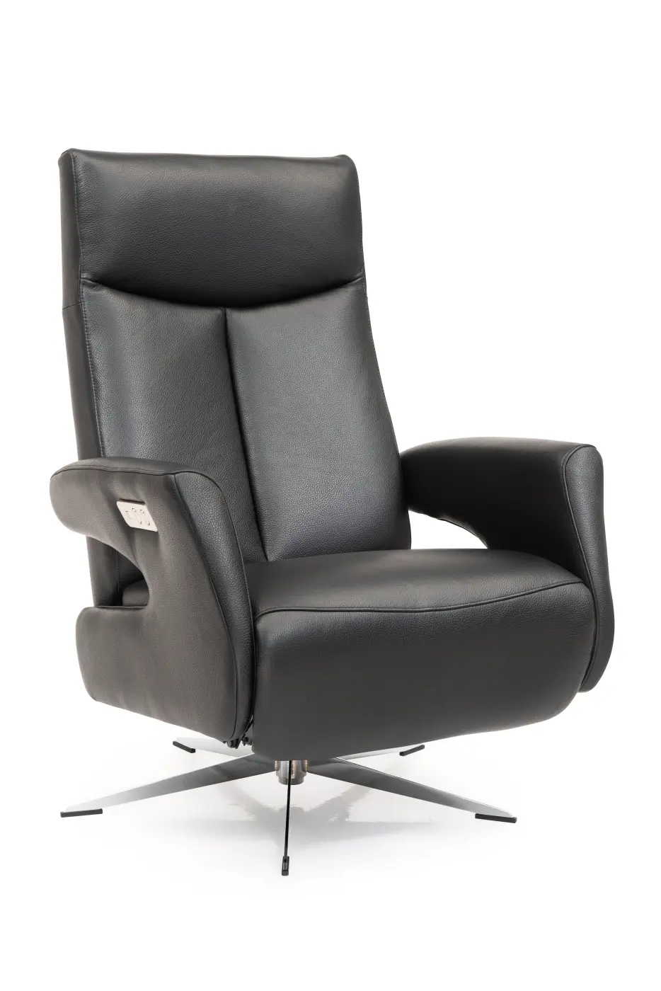 Hjort Knudsen Relaxsessel 8001 F3EL2 Superior, Leder schwarz, mit motorischer Verstellung