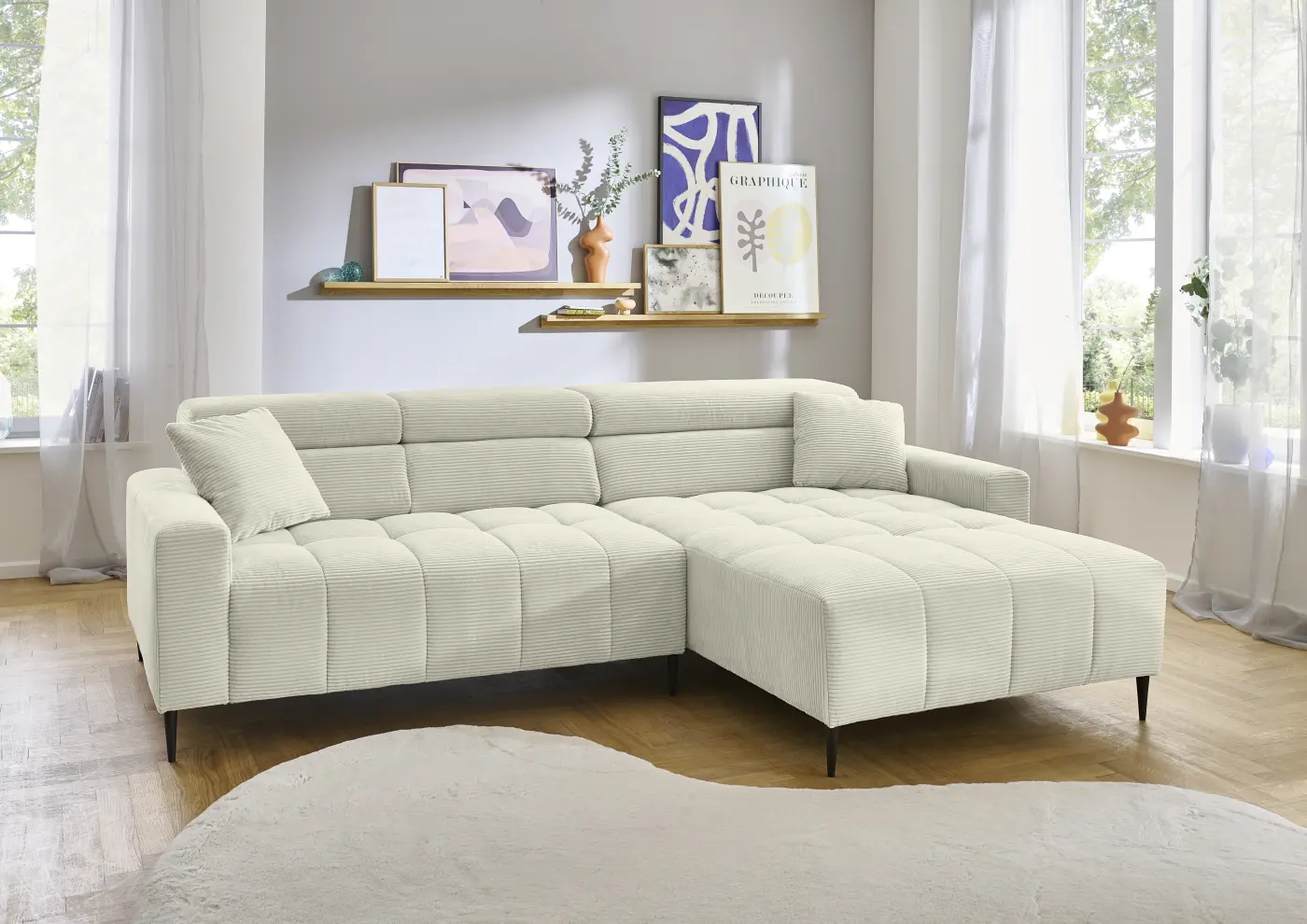 Iwaniccy Polstergarnitur Simple Beige ca. 256x180 cm