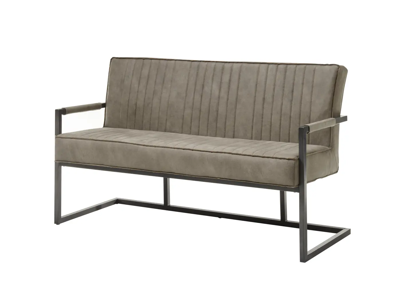 Bank taupe / Metall schwarz BHT ca. 160x 94x67 cm