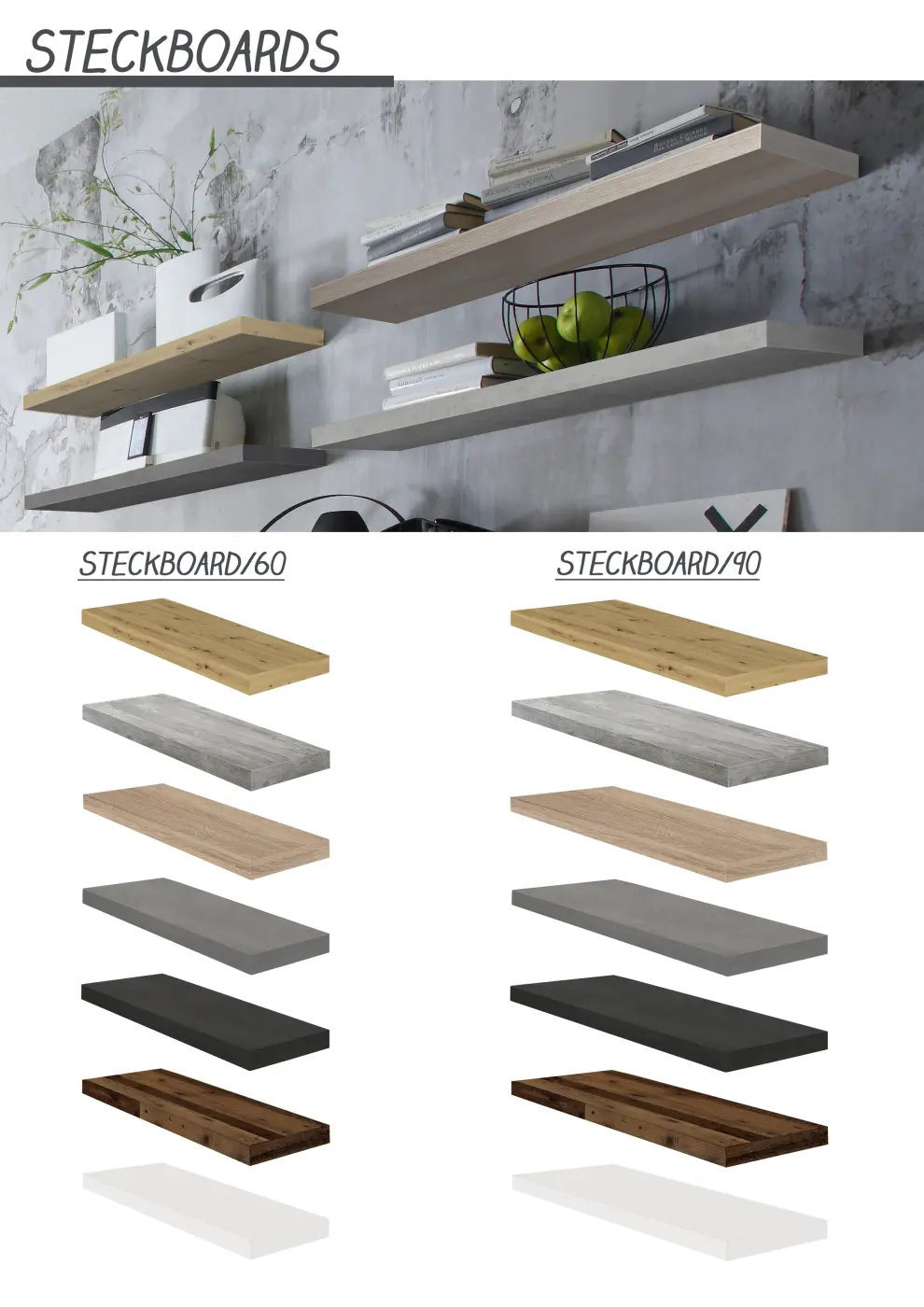 Mäusbacher Wandboard weiß matt lack