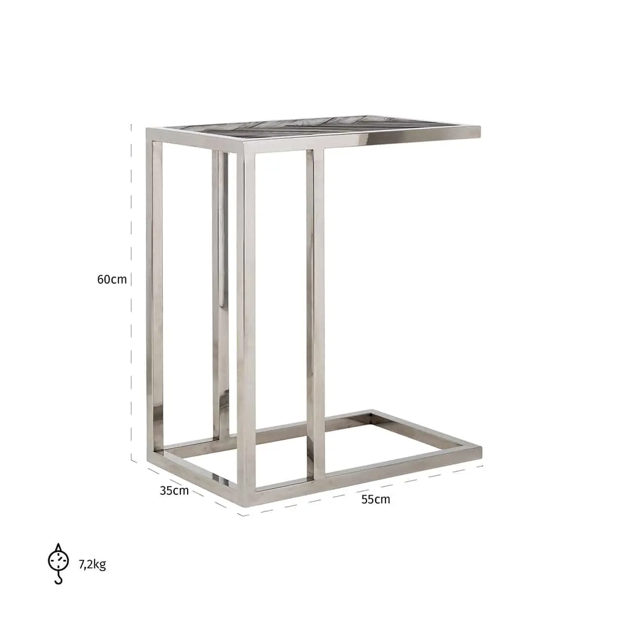 Richmond Interiors Sofa table Blackbone silver (Black rustic)