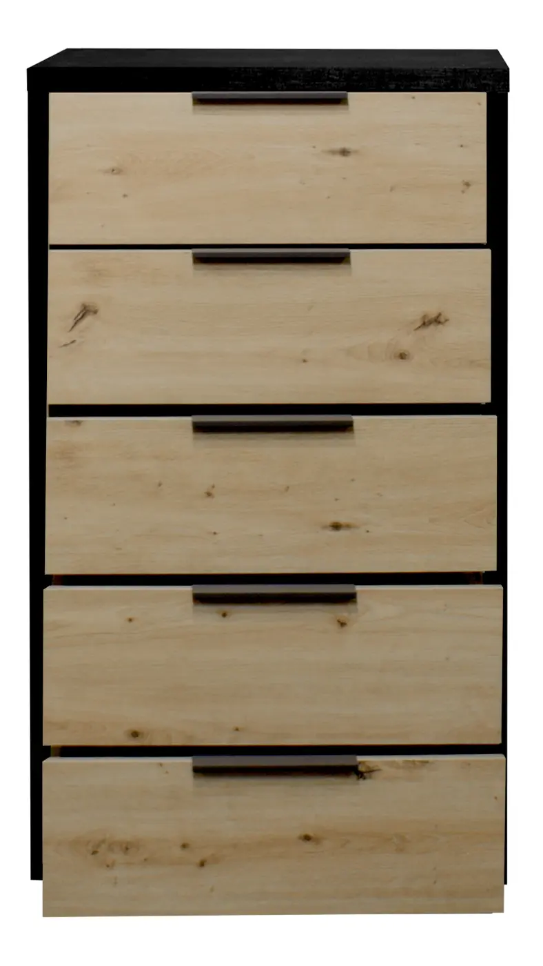 Mäusbacher Kommode flamed wood black / asteiche