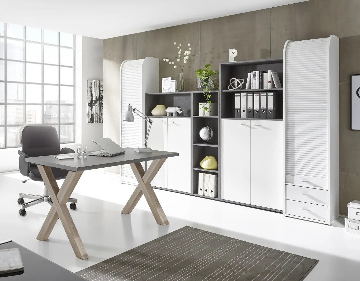 Mäusbacher Aktenregal Mister Office 81x180 cm graphit