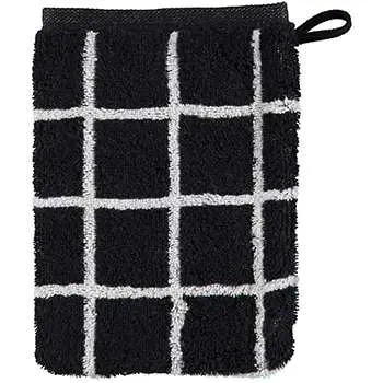 Cawö Waschhandschuh schwarz 16x22 cm