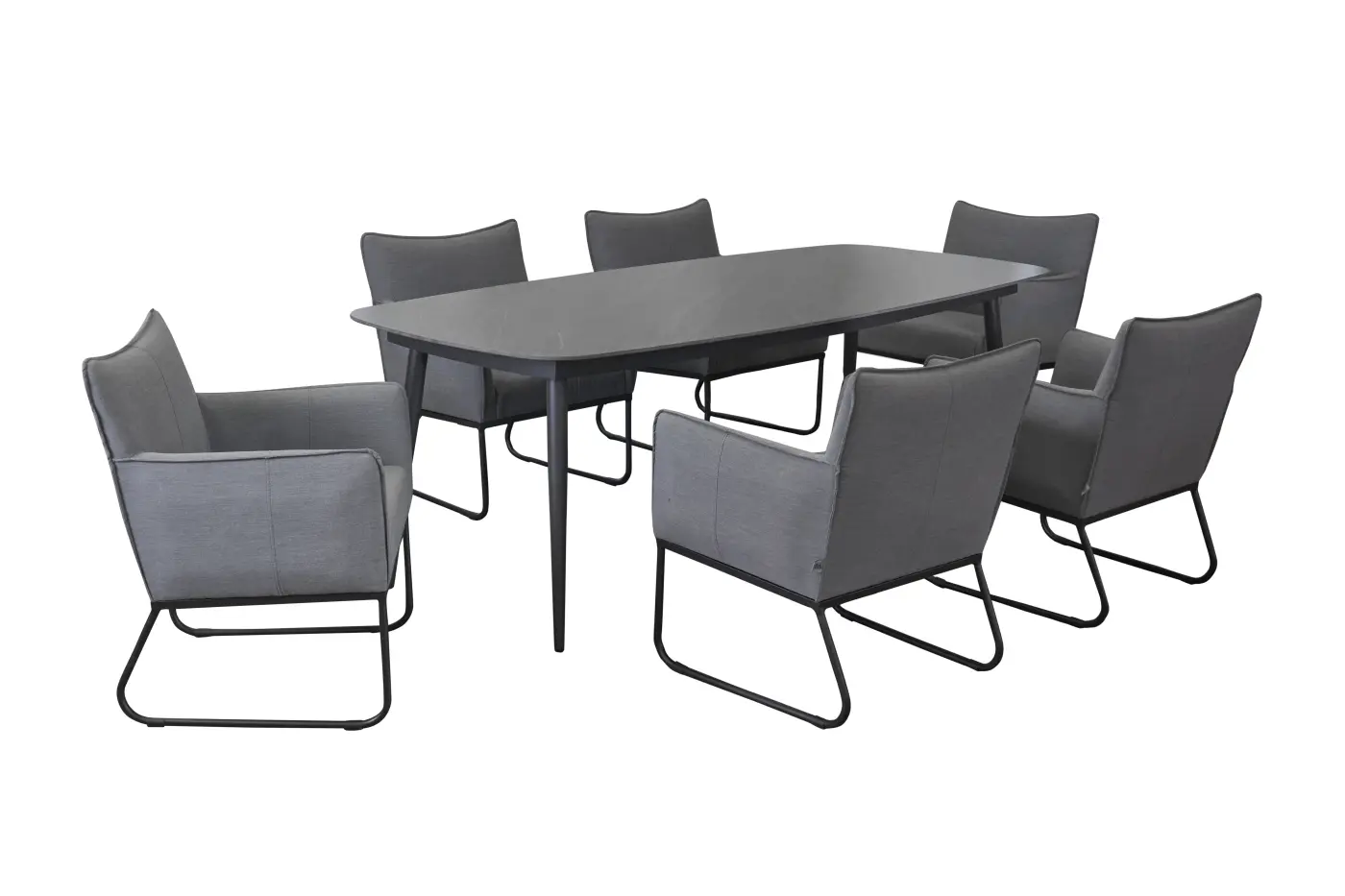 LC Wholesaler Armlehnstuhl Loma Anthrazit ca. 70x61x83 cm