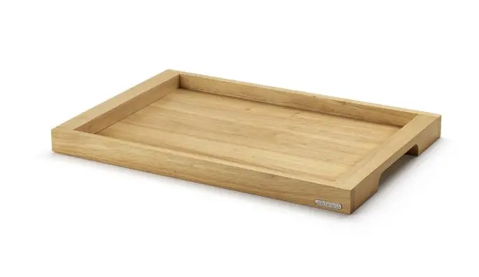Continenta Tablett Gummibaumholz 44 x 29 cm