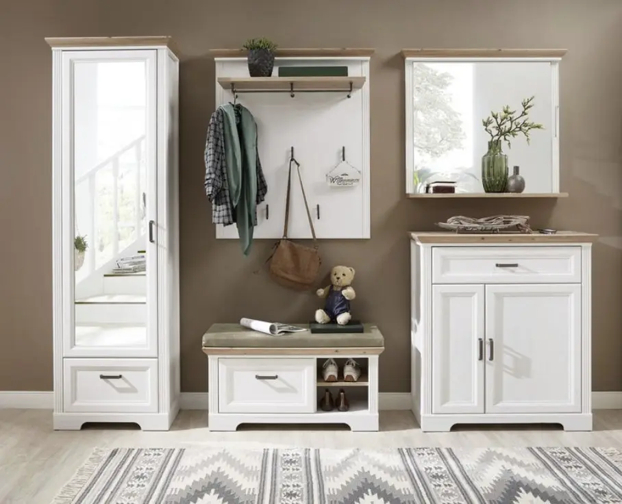 Innostyle Garderobenschrank Jasmin Pinie Hell/Eiche Artisan ca. 65x204x41 cm