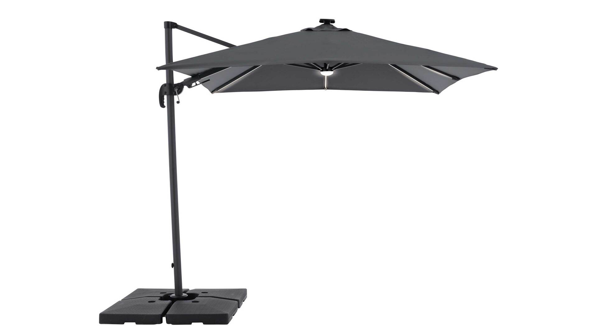 doppler Pendelschirm RAVENNA AX LED ca. 250x250/8tlg. D. 840 Anthrazit 463253840 250 250 doppler Pendelschirm RAVENNA AX LED ca. 250x250/8tlg. D. 840 Anthrazit 463253840 250 250