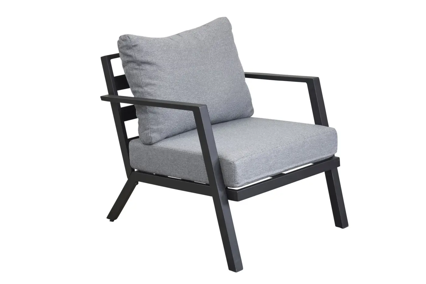 LC Garden Lounge Set 229649 Sondrino 4 tlg. Schwarz/Silber / Betonoptik