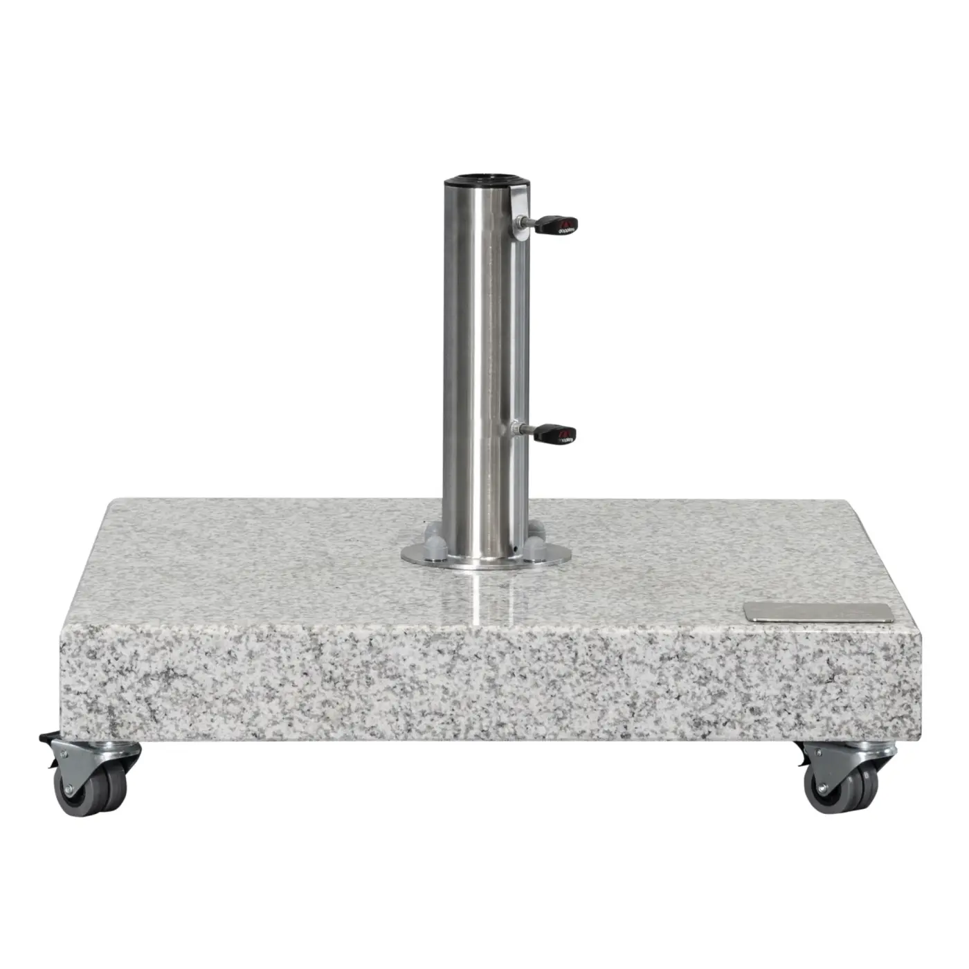 doppler Granit Grundplatte ca. 140kg, 80x80x8/14cm mit Rollen, Farbe grau, mit 4 Rollen 85897GPZ 80 80