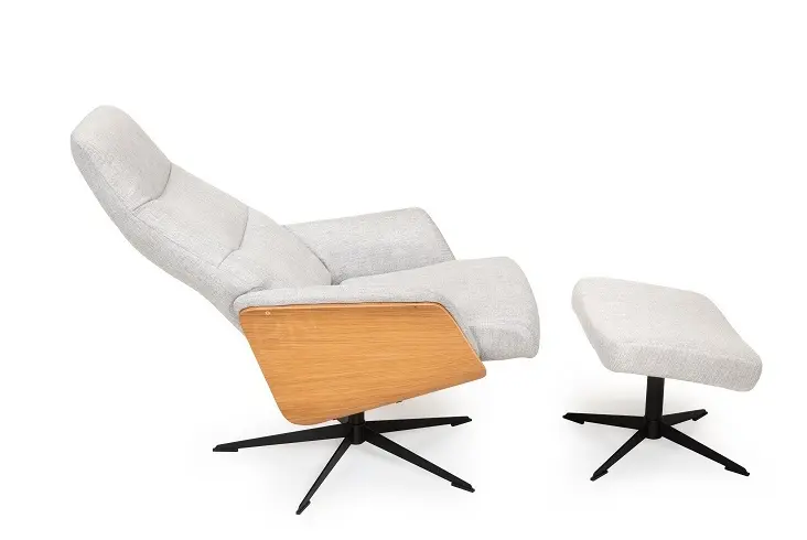 Knudsen Sessel grau inkl. Hocker