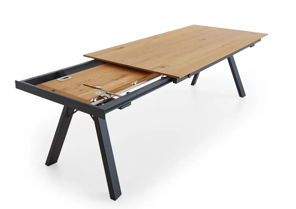 Niehoff Design-Tisch Bridge 8483-86-078 Charakter Eiche furniert lackiert ca.180(-280)x76x100 cm