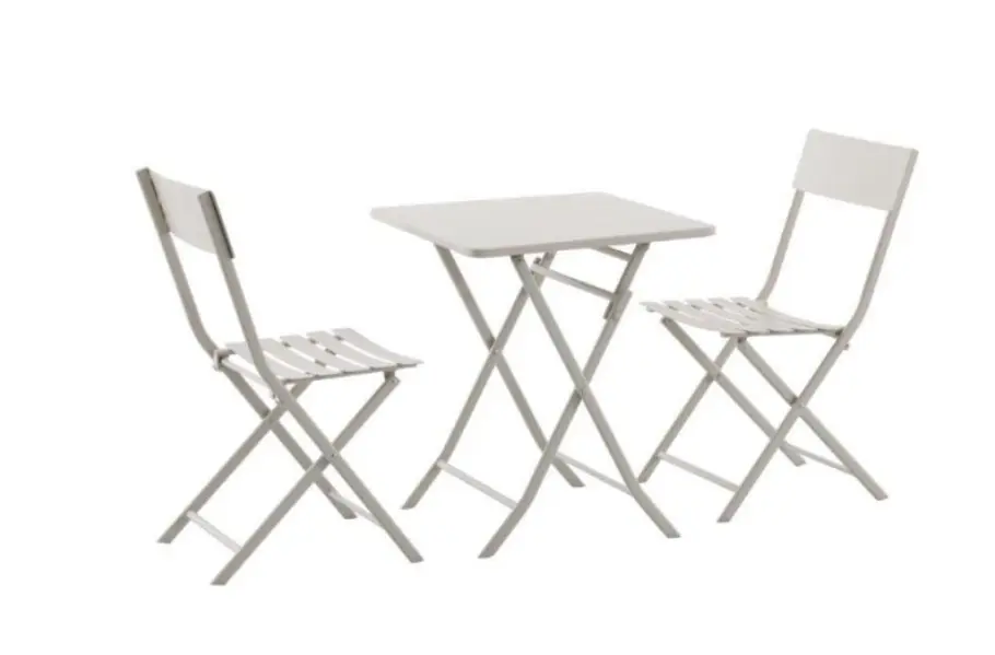 MWH Bistro-Set Lido Stahl Taupe 3-tlg. 