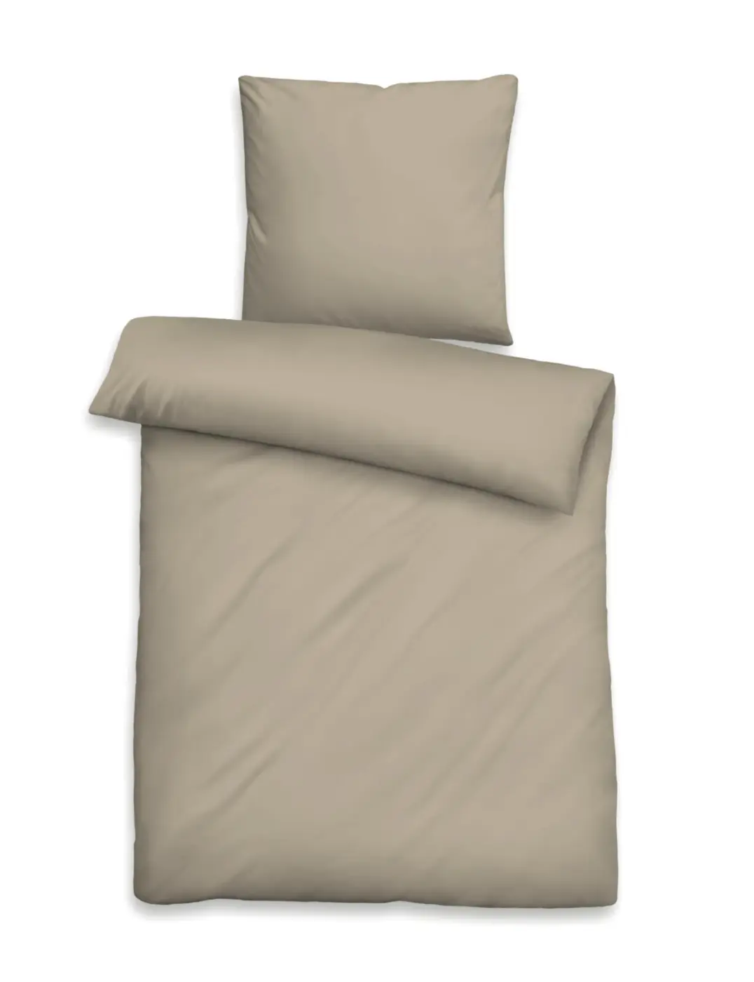 Biberna Bettwäsche Bio Satin 155x220 cm taupe