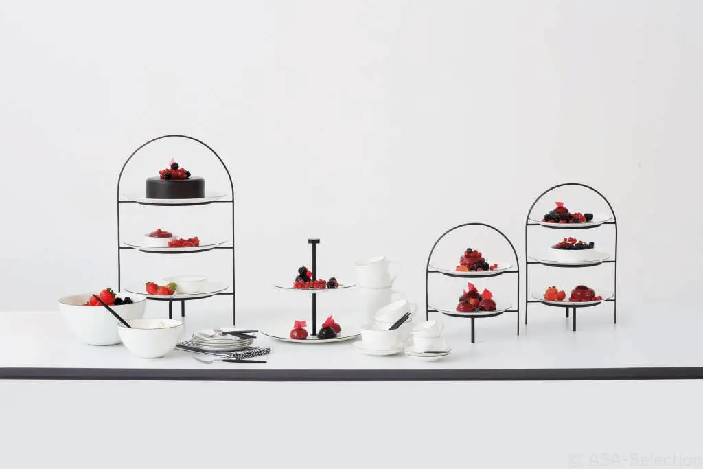 ASA Etagere Ligne Noire 2-stufig für Dessertteller 21 cm ASA Etagere 2-stufig für Dessertteller