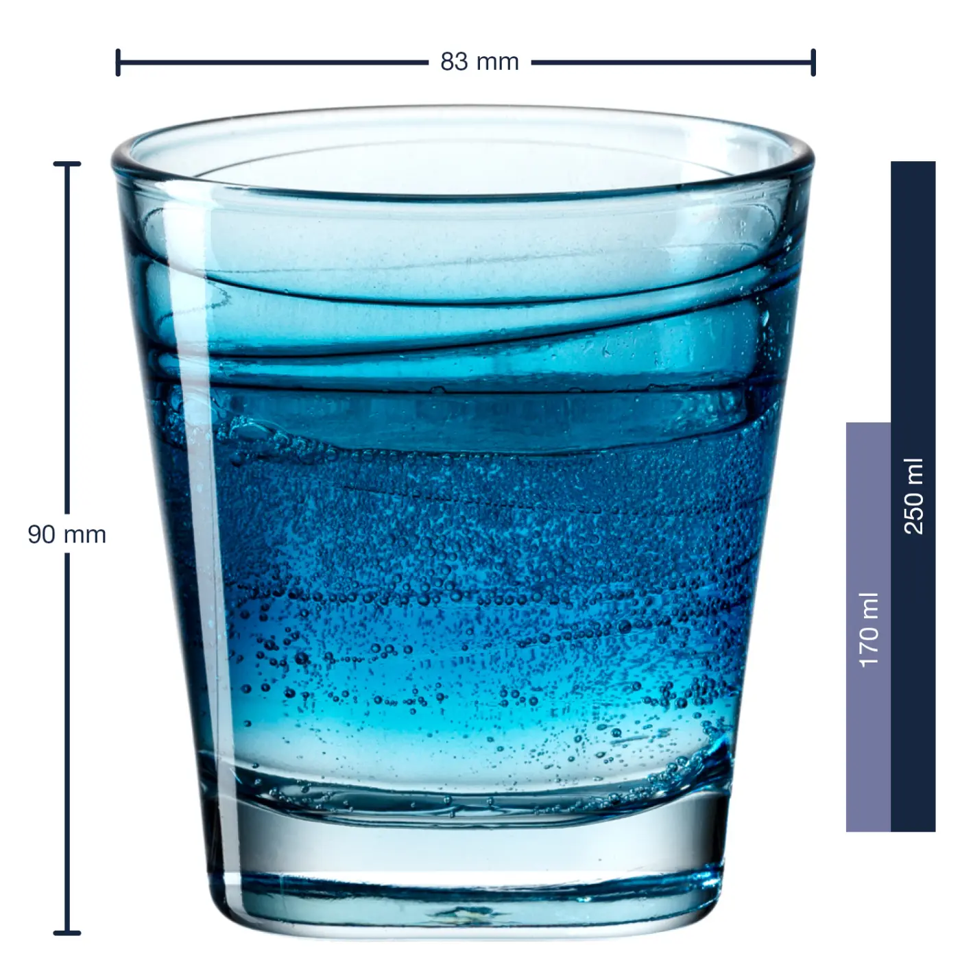 Leonardo Trinkglas VARIO STRUTTURA Blau 250 ml Leonardo Trinkglas VARIO STRUTTURA 250 ml