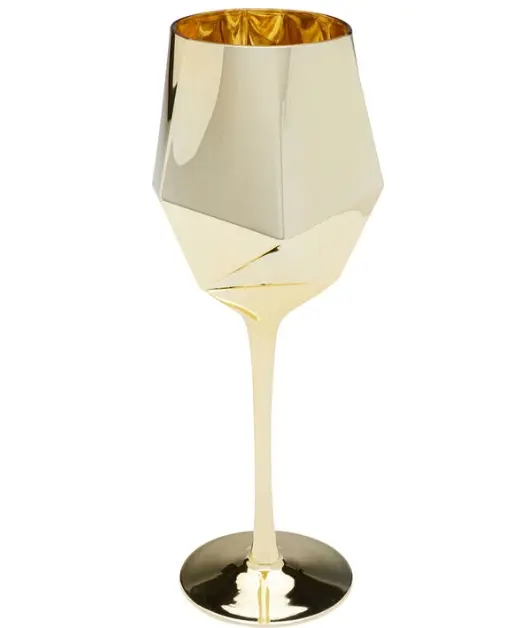 Kare Design Weinglas Diamond Gold 660 ml