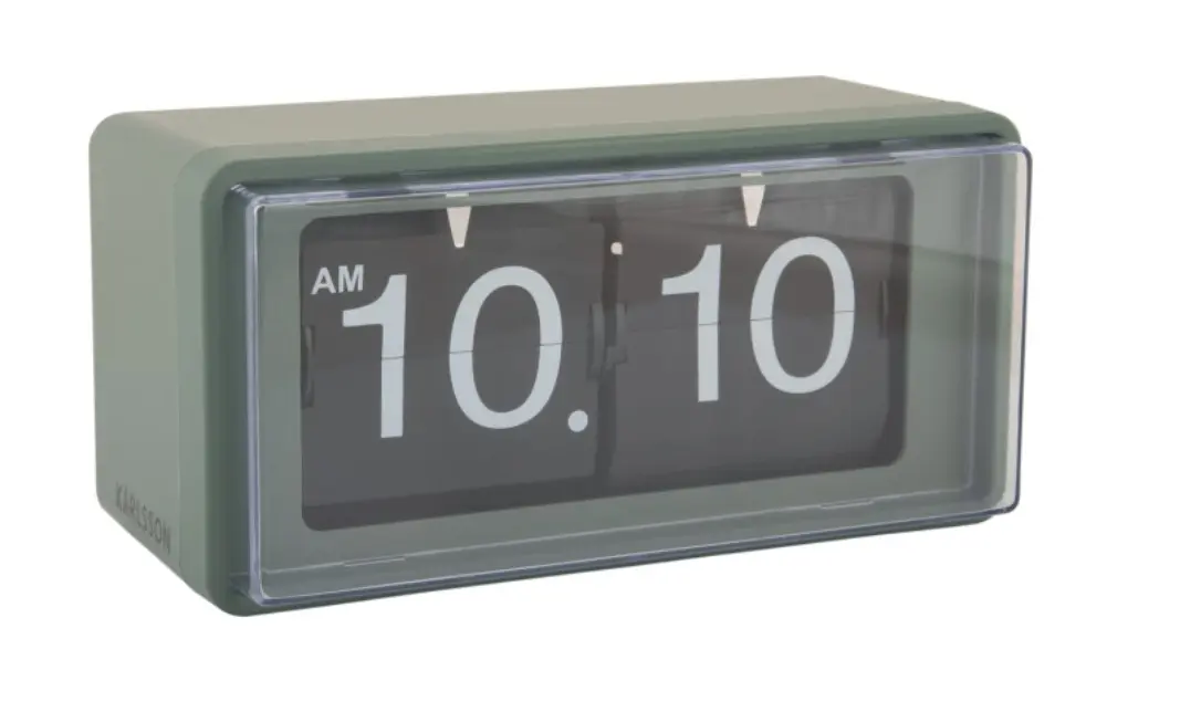 Karlsson Wall/Table Clock Retro Boxed jungle Green