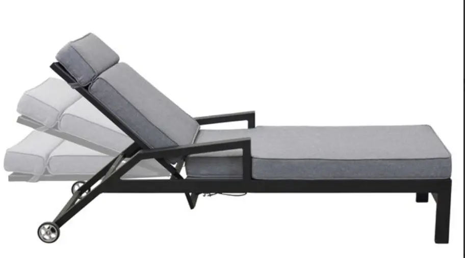 LC Wholesaler Liege Sondrino Anthrazit/Silber ca. 190x65,5x50 cm