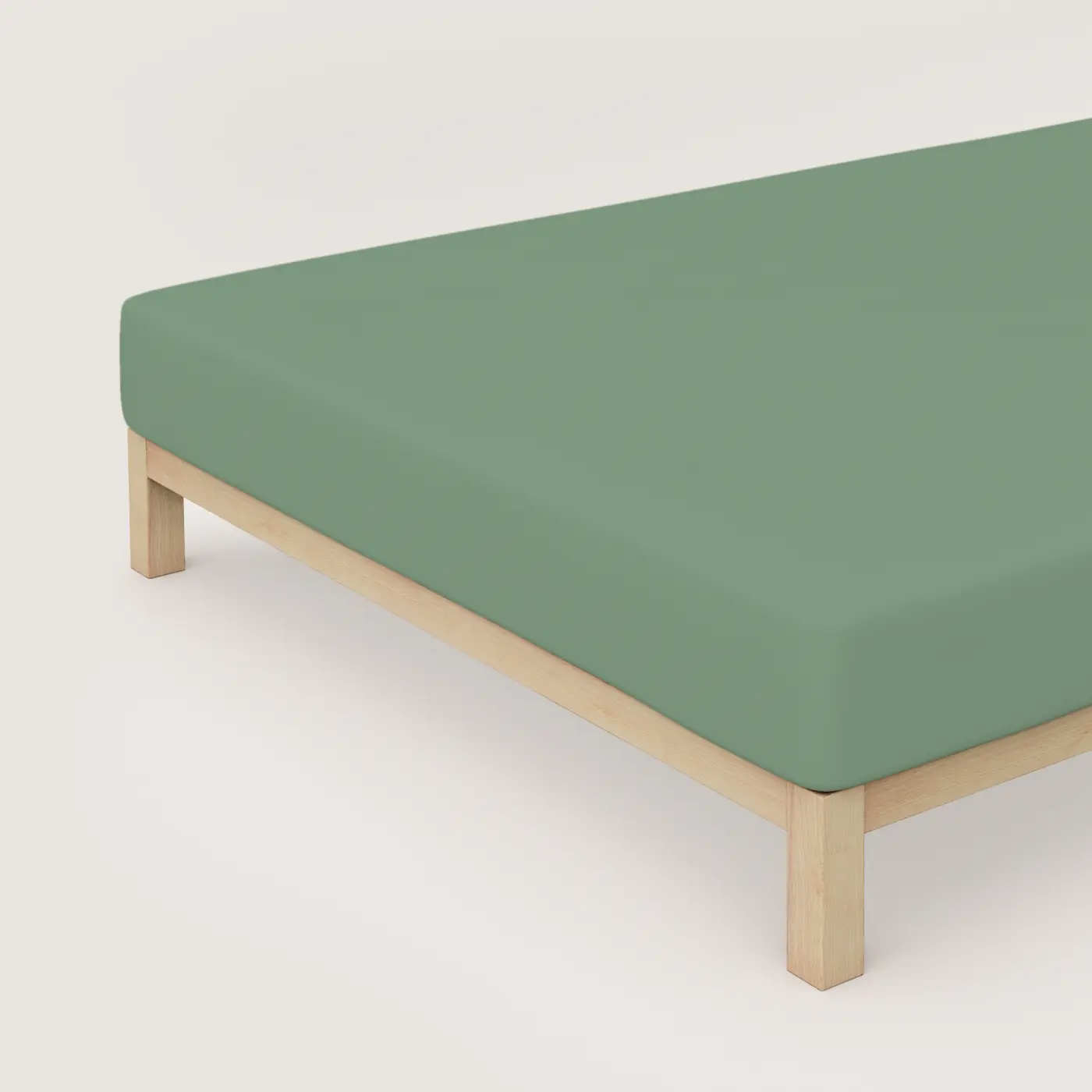 Schlafgut Spannbetttuch Pure 90x190-100x220 cm Green Mid