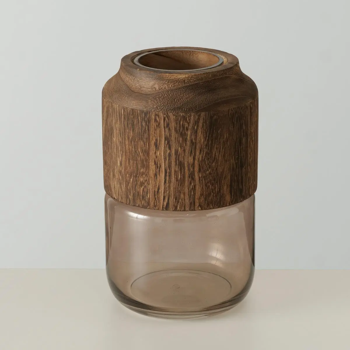 Boltze Vase Kayo Glas braun 23 cm