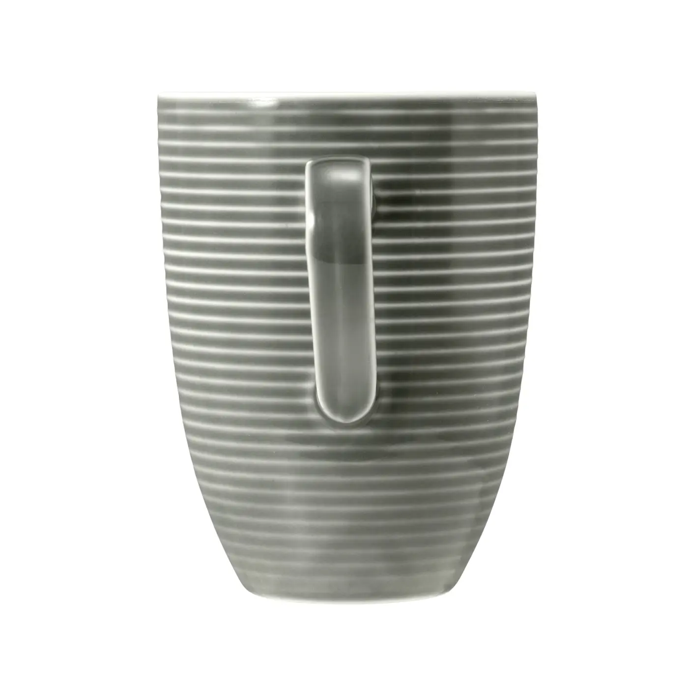 Seltmann Becher mit Henkel 0,35 L Perlgrau mit Relief