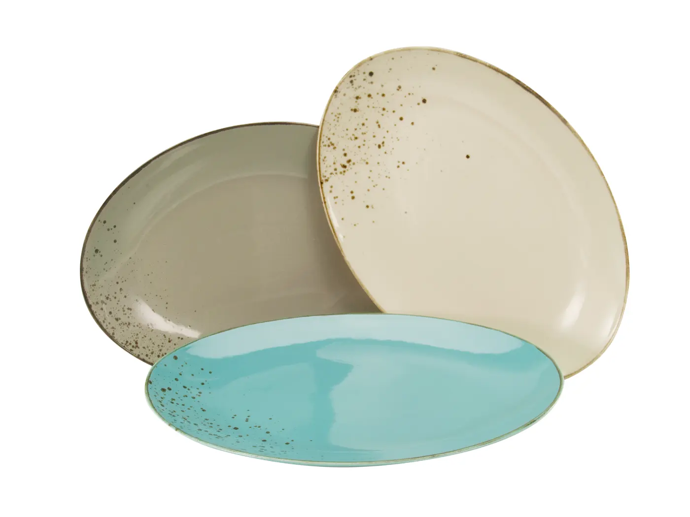 Creatable Platte Oval Nature Stone 25 x 35 cm Grau