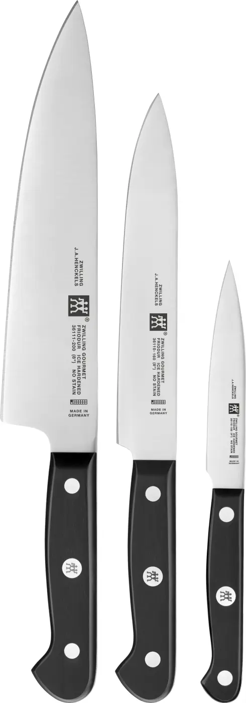 Zwilling Messerset, 3 tlg. Metallfarben/Schwarz