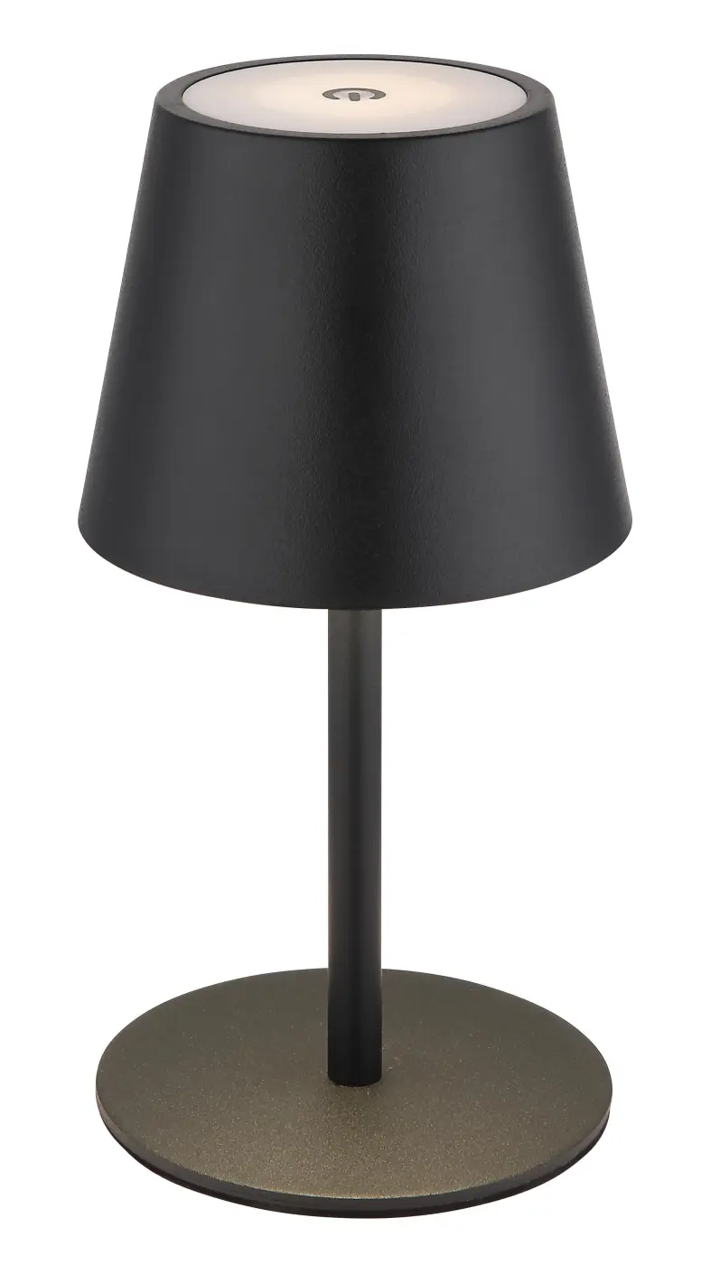 Globo Akkuleuchte Vannie I schwarz matt 11,50x36,00