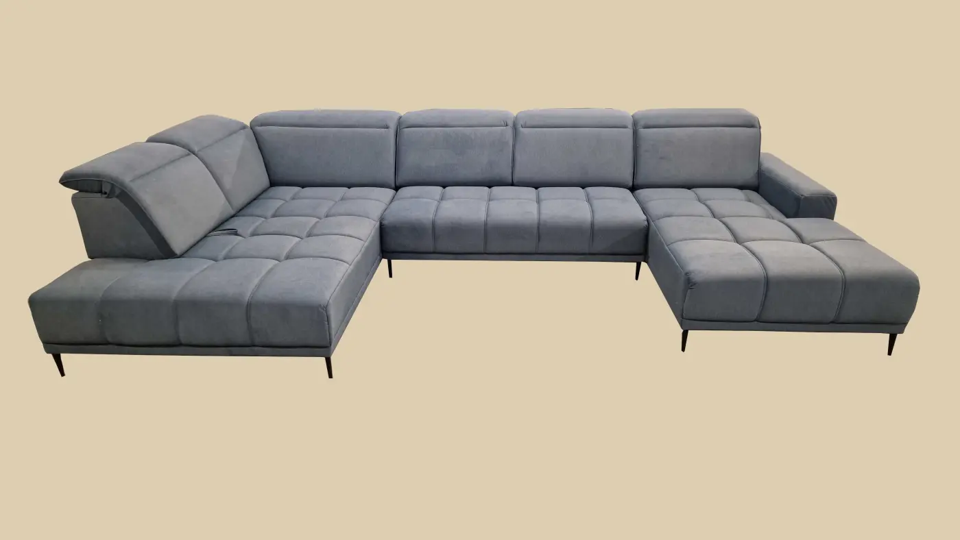 Iwaniccy Polstergarnitur Livorno Dunkelgrau ca. 234x317 cm