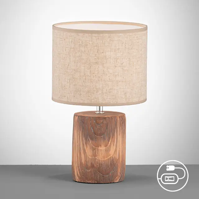 F&H Tischleuchte, 50586 Holzfarben