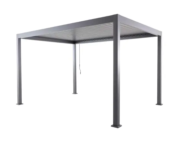 MWH Lamellenpavillon Lino Grau 300x400x250 cm