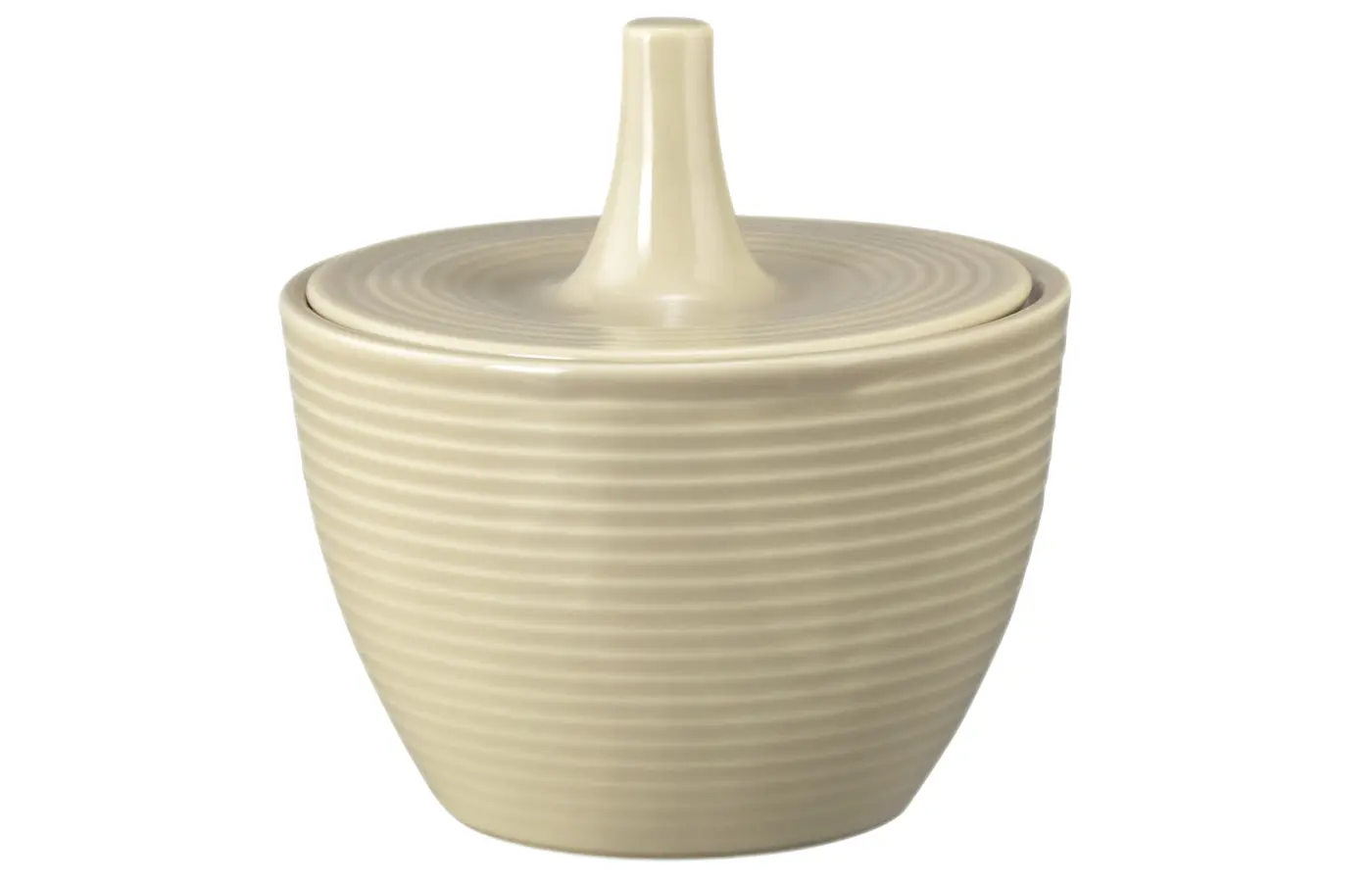 Seltmann Zuckerdose 0,27 l Sandbeige mit Relief