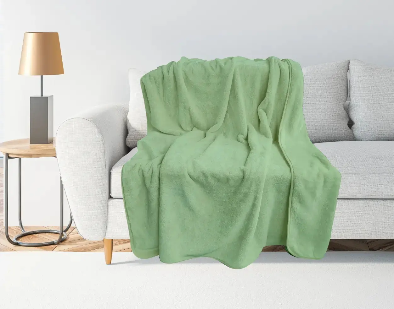 Cosima Wohndecke Arktis 180x220 cm salbei