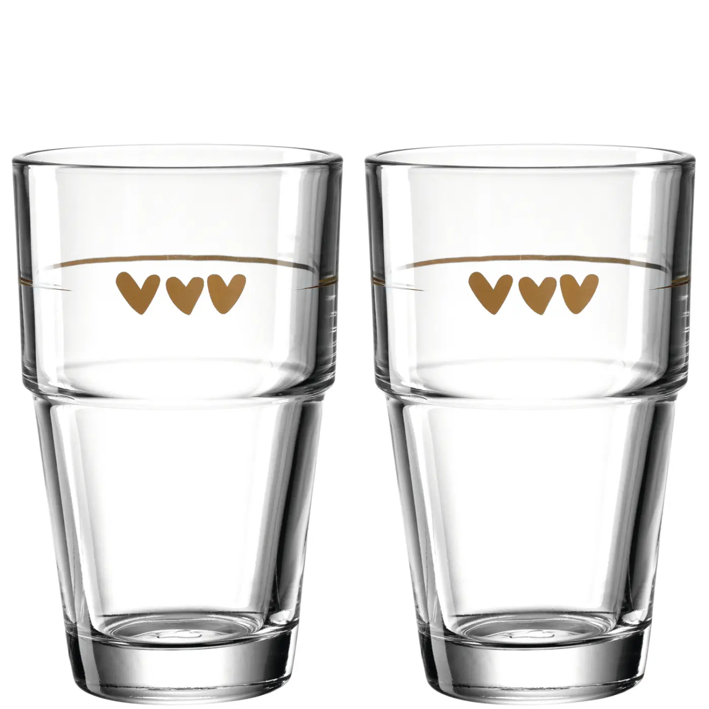 Leonardo Becher SOLO 2er-Set 410 ml Herzen