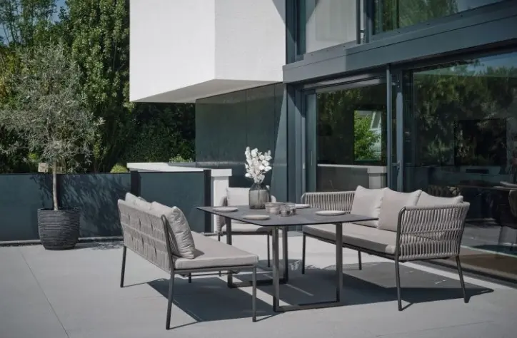 Stern Dining Bank Set Marla Kordel Salt/Graubaun mit Kissen