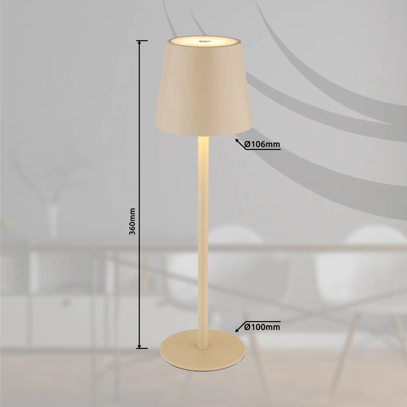 Globo Tischleuchte Outdoor Vannie Sand